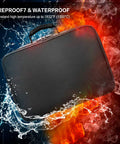 Fireproof Document Case With Lock Mega Size File Organizer Bag for A3 and A4 Papers in fire and water demonstration