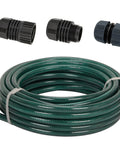 3 Ply Reinforced Rubber Garden Hose Half Inch By Fifty Feet Lightweight Flexible DIY Hose Set with connectors