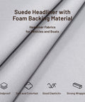 Babnecl auto headliner fabric, mesh-type with foam backing, gray, 96 x 60 inches.
