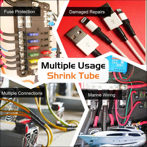 Half Inch Heat Shrink Tubing With Adhesive Dual Wall Marine Grade Waterproof Seal For Electrical Wiring Three To One Shrink Ratio Sixty Foot Roll No Fuss No Leaks Marine Electronics for marine wiring connections