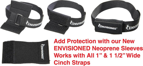 Top Shelf Neoprene Protective Sleeves For 2 Inch Cinch Straps And Tie Downs, Heavy Duty Sheath Covers With Anti Scratch Buckle Guards, Built Tough Cargo Strap Protectors, 8 Pack