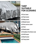Heavy Duty Tarp Set 4x6 Feet 2 Pack 10.5 Mil Waterproof Multipurpose Protective Cover on various outdoor items