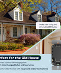 Image of a Motion Sensor Light Switch With PIR Detection, Auto On Off For Occupancy Or Vacancy, No Neutral Required, 150W Dimmable LED, White, Easy Install In Any Home Setup, shown in use in an older home setting.