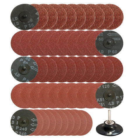3 Inch Quick Change Sanding Discs For Die Grinder Surface Conditioning Aluminum Oxide Grit 36 60 80 120 240 Anti Static