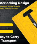 Interlocking Stabilizer Jack Pads for Camper and RV With Storage Strap and Built In Handle, 14 X 12 Inches, 2 Pack