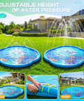 Sea World 75 Inch Splash Pad Sprinkler For Kids And Dogs Thickened Outdoor Water Toy Play Mat in a garden setting