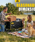 Family using Foldable Dog Wagon Cart With Drop-Down Tailgate, Heavy Duty All-Terrain Wheels, at a picnic, dog nearby