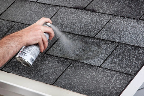 Triple Thick Roof Patch And Sealer Spray 13 Oz Black for quick heavy duty roof repairs on damp or dry surfaces in use