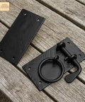 Colonial Style Iron Gate Latch Black Flip Latch Heavy Duty Cast Iron Drop Latch for Barns Sheds Cabinets and Privacy Doors