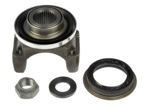 Rear Differential End Yoke Bolt On Direct Replacement For Select Models Cast Iron Construction shown with hardware