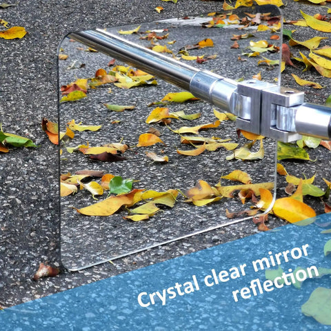 Under Vehicle Inspection Mirror With Large Clear Mirror And Three Quarters Inch Heavy Duty Extendable Poles for Quick Checks