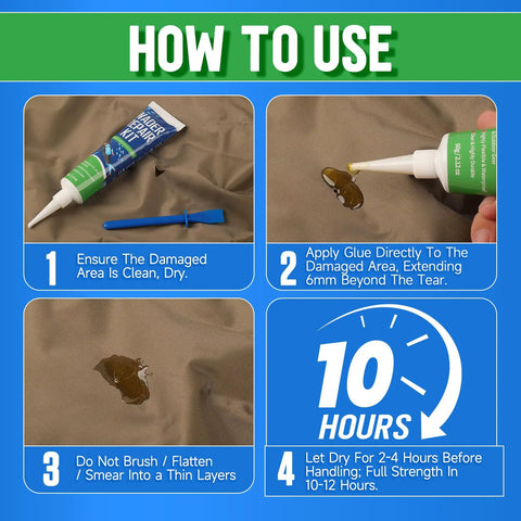 Instructions using Flexible Waterproof Wader Patch Kit For Fixing Rips Tears And Holes In Boots Waders Wetsuits PVC Inflatables