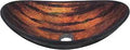 Oval Hand Painted Glass Vessel Sink With Dark Brown Camouflage Finish, Dope Tempered Glass That Is Scratch And Stain Resistant Inside