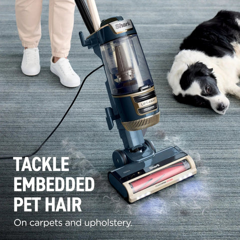 Shark Rotator Lift Away Advanced Upright Vacuum With PowerFins And Self Cleaning Brushroll For Pet Hair Pickup Anti Allergen Complete Seal Technology Lightweight Detachable Canister For Homes, Stairs, Furniture, and Hard Floors In Dark Pure Water Color