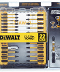 FlexTorq 22-Piece Impact Driver Bit Set With Connectable Storage System, Patented Bit-Bar Design in packaging with clear lid