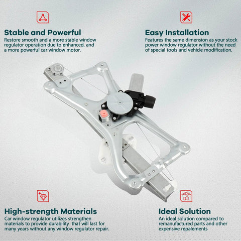Power Window Regulator Replacement For 2006-2011 Honda Civic OE 748-476 72250SNAA03 Drop In DIY Friendly Install Front Driver Or Passenger Side Durable Auto Window Regulator, steel