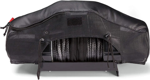 Stealth Series Winch Cover for Zeon and Zeon Platinum winches, marine-grade vinyl, UV stable, front access flap, black color