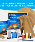 Massive Volcano Science Kit For Kids Ages 8 To 12 With A Giant Two Foot Erupting Volcano Easy Setup Realistic Experiments Perfect For Science Fair Projects And Hands On Learning, National Geographic kit parts
