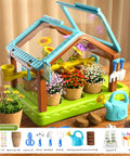 Kids Plant Growing Kit With Greenhouse And Grow Light Drip Irrigation System For Indoor Garden STEM Education Toy For Kids