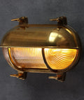 Nautical Brass Bulkhead Wall Light Lampshade Only For Indoor Outdoor Use IP65 Waterproof E27 Ready Old School Vintage Industrial Sconce