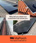 Solar Panel Bird Guard Mesh Screen 6 Inch By 120 Foot Black PVC Coated Galvanized Steel Netting For No Fuss Easy DIY Install Includes 80 Clips Scissors And Gloves installed on various rooftops