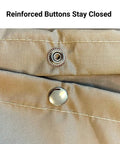 Reinforced button detail on All Weather Golf Cart Seat Cover For 4 Passenger Carts Fits 2 Plus 2 Or 2 Person Universal Fit