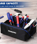 Heavy Duty 10 Inch Tool Bag With Zipper Wide Mouth Pouch All Purpose Organizer Tote 3 Pack Built Tough From 1680D Oxford Cloth