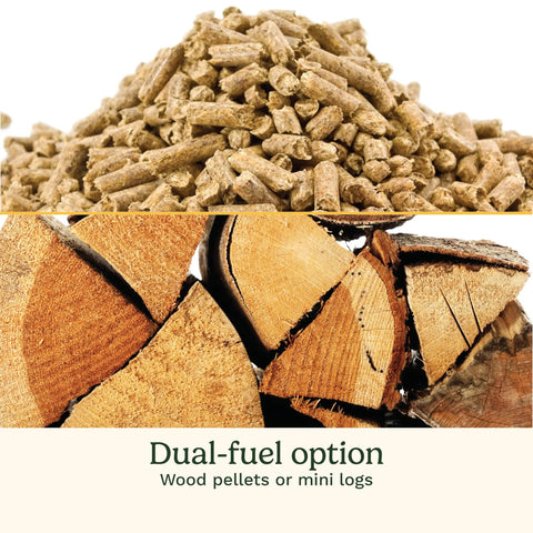 Smokeless Tabletop Fire Pit For Patio And Camping, Compact 7.5 Inch Portable Heater With Dual Fuel For Wood Pellets Or Mini Logs