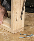 Drilling pocket hole in wood with Pocket Hole Screws For Hardwoods 1 Inch Long Pack Of 500 Fine Self Cutting Threaded Square Drive PH 6 X 25