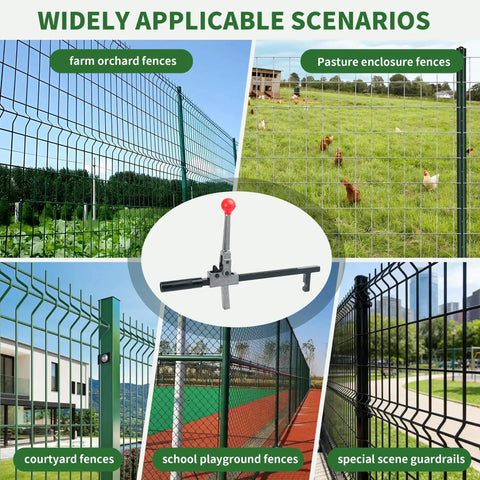 Chain Link Fence Stretcher Heavy Duty Ratcheting Wire Fence Tightener And Puller With Forged Steel Construction And Anti Rust Coating for various fences