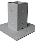 Close-up of Granite 7156 Surface Mount Base Plate For Mailbox Post System, 10 Gauge Electrogalvanized Steel With Durable Powder Coated Finish