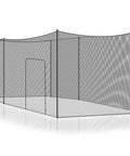Heavy Duty Baseball Batting Cage Net For Backyard Practice With Baseball Cricket Golf Softball Hitting Portable Pitching Cage Barrier Net Netting Only Frame Not Included 35x10x10 Feet shown in black mesh