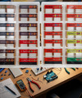 One Quarter Watt Carbon Resistor Assortment Kit, 560 Pieces, 28 Values, Five Percent Tolerance, From 2.2 Ohm To 1M Ohm in open case