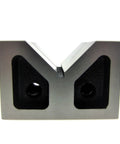 Heavy Duty Cast Iron V Block Set Workhorse For Metalworking, Matched Pair, V Groove 2-1/4 Inch Wide, 1-5/8 Inch Depth, 2-5/8 Inch Length, Machined Square And Parallel For Precision, Distortion Resistant And Built To Last, front view
