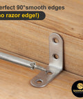 Heavy Duty Stainless Steel L Brackets 40x40x16mm Set Of 20 With Screws for wood shelf reinforcement, 90-degree mounting