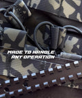 Close-up of 11 Slot Scope Base For Marlin Rifles 336 1894 1895 6061 T6 aluminum mount, rugged design with tactical gear background.