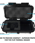 Open Rugged Waterproof Thermal Imaging Camera Case for FLIR One Pro Gen 3 Topdon Tc002C Fluke TC01A TC01B with foam interior.