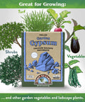 Front view of a 5 lb bag labeled Garden Gypsum Calcium Sulfate for turf, shrubs, vegetables and landscape plants.