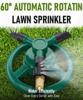 Automatic 360 Rotating Lawn Sprinkler For Large Yard Coverage With Dual Spray Modes And Water Saving Design No Fuss Setup