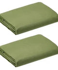 Beefy 2 Pack Heavy Duty Water Resistant Tarp 10x12 Ft Green Polyester Canvas Style With Grommets On All Sides stacked view