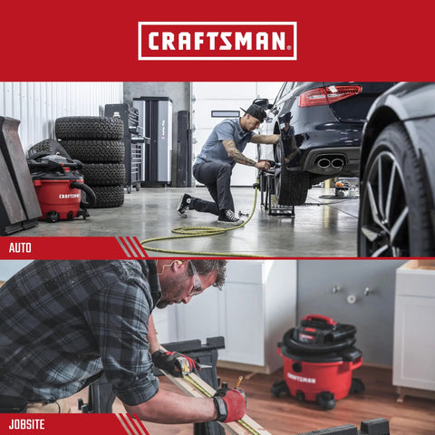 Man using Two And A Half Inch Dusting Brush For Wet Dry Vac Attachments on car and workshop settings, tough as nails