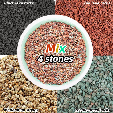 3 Lb Lava Rock Mix For Indoor Plants Red And Black Pebbles For Bonsai Succulents Cacti Great Drainage For Potting Soil Vase Fillers Fairy Garden Top Dressing