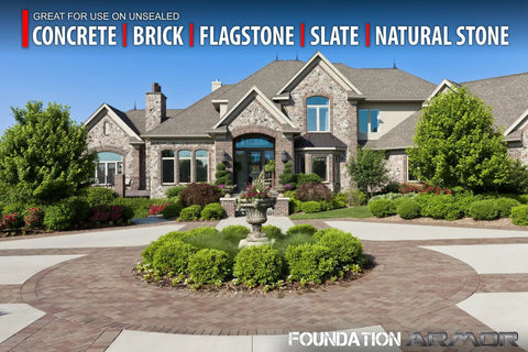 Deep Penetrating Water Based Silane Siloxane Sealer For Concrete Brick Pavers Stone And Masonry 5 Gallon outdoor pathway and home.