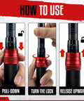 Instructions showing how to adjust the 11 Piece Torque Wrench Set With Half Inch, Three Eighths Inch And Quarter Inch Drives.