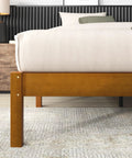 Heavy Duty 14 Inch Bamboo Platform Bed Frame Twin Size With No Box Spring Needed Zero Sweat Setup showing sturdy bamboo base and mattress.