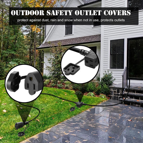 Badass 25 Foot Heavy Duty Outdoor Extension Cord Featuring Six Perfectly Spaced Power Outlets And Sleek Black Waterproof Jacket for outdoor outlet covers.