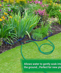360 Degree Tree Watering Ring Kit For New Trees And Shrubs With Y Hose Splitter in garden setting