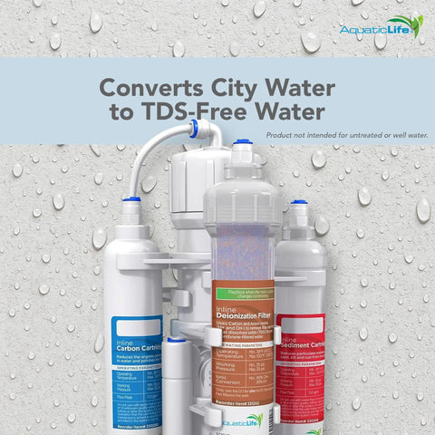 RO Buddie 4 Stage Aquarium Water Filter System With RO DI Filtration For Fish Tanks Fountains And More 50 GPD Clean Water Unit Easy Setup And No Fuss Filter Replacement