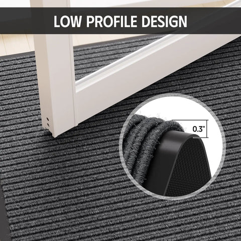 Heavy Duty Front Door Mat 3 By 5 Feet Outdoor Entrance Rug Non Slip Backing Absorbs Dirt And Water Dirt Resistant Low Profile