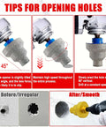 Diamond core drill bit kit with M10 adapter and 20/35/50 mm tile hole saws for ceramic tile and stone.